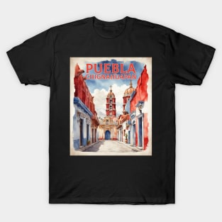 Chignahuapan Puebla Mexico Vintage Tourism Travel T-Shirt